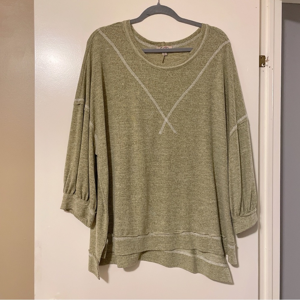 Gigio Plus Green Blouse Size 1xl